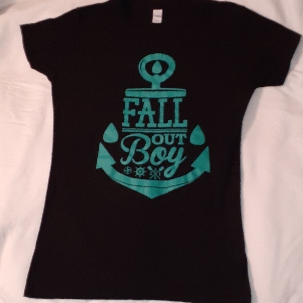 Fall Out Boy FOB Anchor Juniors T-Shirt Large